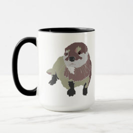 Mug belle loutre design Combo Mug, 15 oz