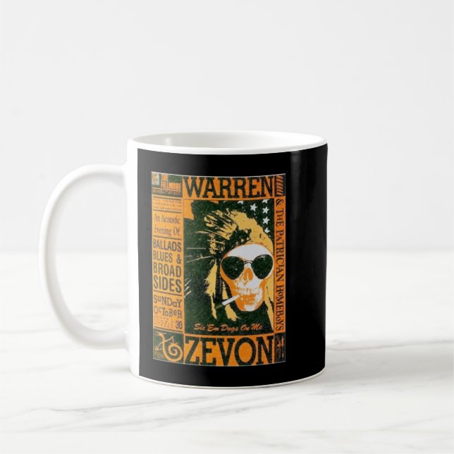 Mug Belle mannequin Warren Art Zevon Cadeau Fans de ci (Gauche)