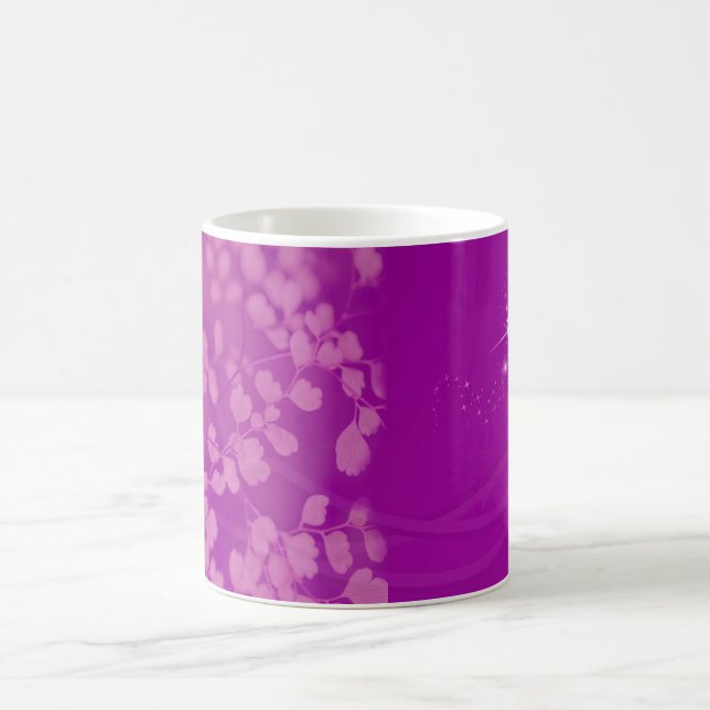 Mug Belle Parties scintillant à fleurs violettes Banni (Centre)