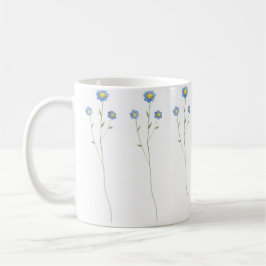 Mug Belle peinture à la main Forget-me-not
