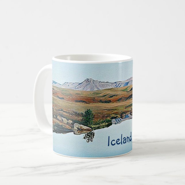 Mug Belle peinture paysagère islandaise (Devant gauche)