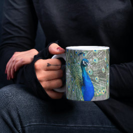 Mug Belle photo Peacock Bleu Plumage