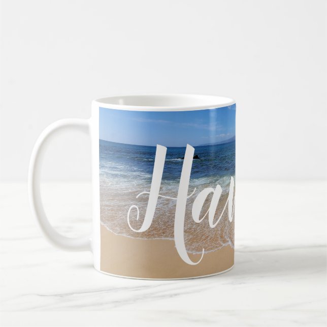 Mug Belle plage de sable et vagues (Gauche)