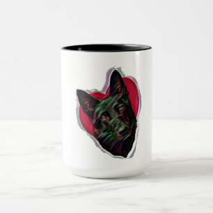Mug Belle PopArt berger allemand noir