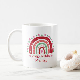 Mug Belle Rose Rouge Arc-en-Ciel rose