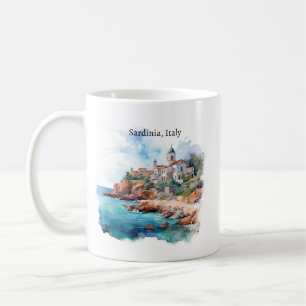 Mug Belle Sardaigne Italie Aquarelle Voyage