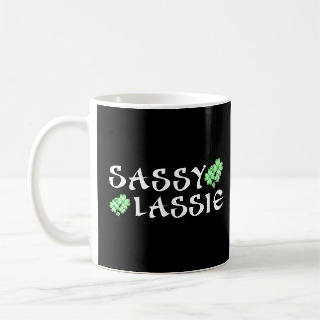 Mug Belle Sassy Lassie St Patrick's Day Drôle pour (Gauche)