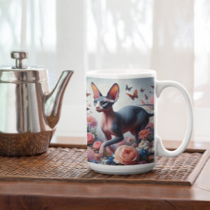 Mug Belle Sphynx Chat & Fleurs