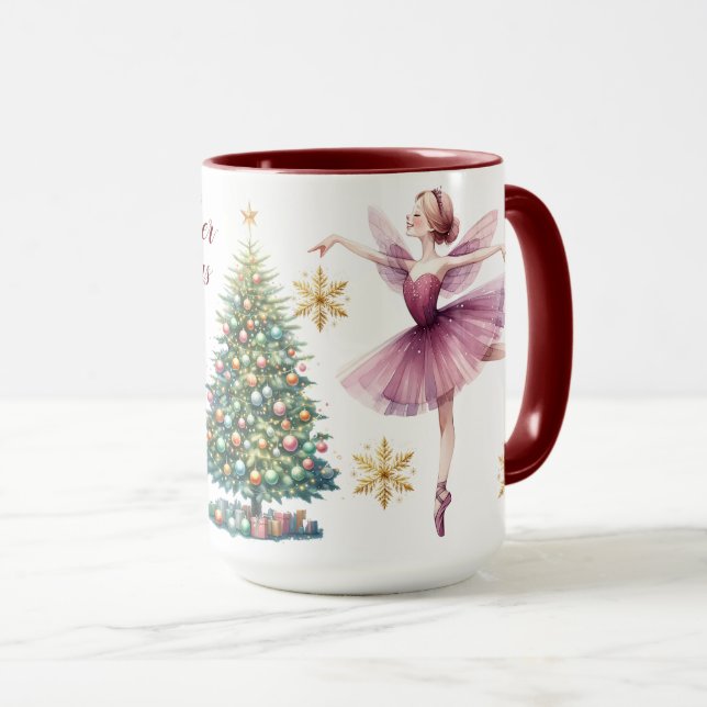 Mug Belle Sublimation de Nutcracker personnalisée (Devant droit)