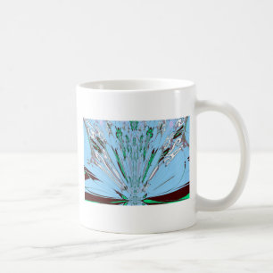 Mug Belle Superbe Art Floral Aqua Bleu Incroyable