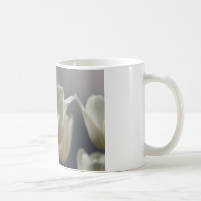 Mug Belle Tulipe de printemps blanche (Droite)