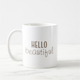 Mug Belle typographie de bonjour simple