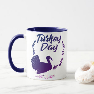 Mug Belle typographie de la fête de la Turquie avec fo