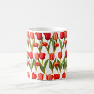 Mug Belles fleurs de tulipe Motif dans les lignes hori