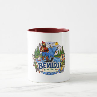 Mug Bemidji Minnesota Paul Bunyan et Babe le bœuf bleu
