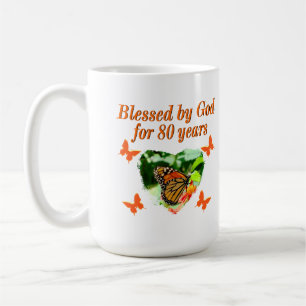 MUG BÉNÉFICIÉ PAR DIEU PENDANT 80 ANS PHOTO DE BUTTERF