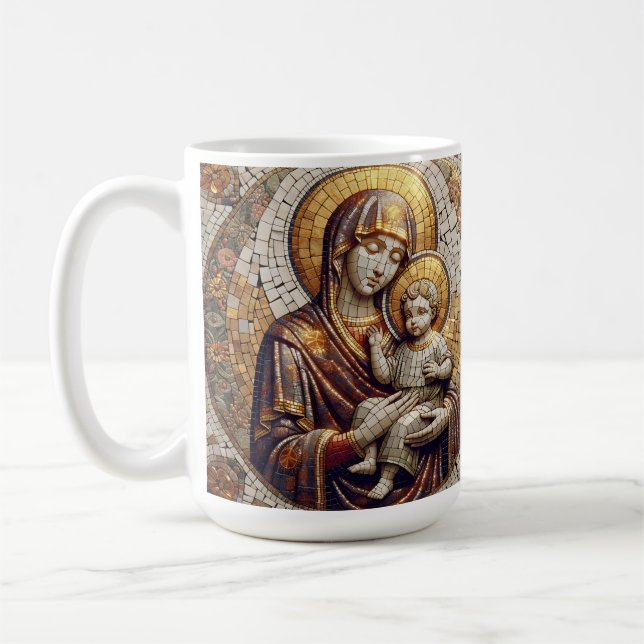 Mug Béni Mère Marie et Bébé Jésus | Religoie (Gauche)