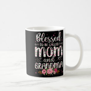 Mug Bénie d'être appelée grand-mère amoureuses de fleu