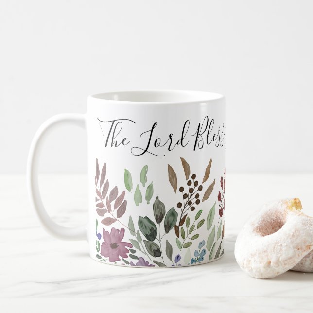 Mug Bénissez-vous et gardez-vous l'Écriture de la Foi  (Avec donut)