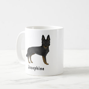 Mug Berger Allemand Bi-Noir Chien Mignon Avec Nom Pers