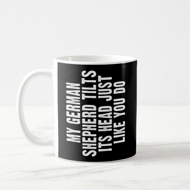 Mug Berger allemand Cadeau Tilt Tête Chien mignon Drôl (Gauche)
