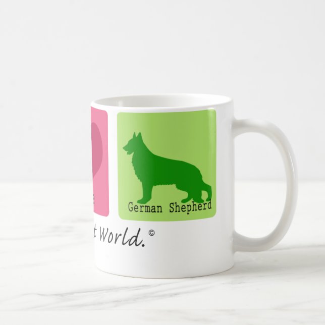 Mug Berger allemand d'amour de paix (Droite)