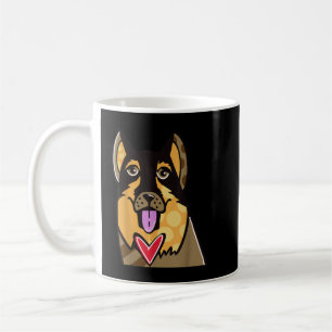 Mug Berger allemand mignon Cartoon Chien Pop-Art Souve