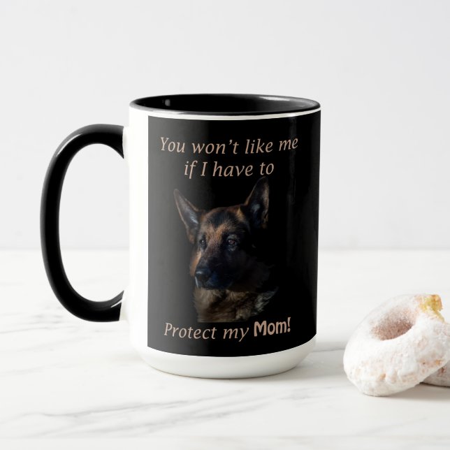 Mug berger allemand protéger ma mère (Avec donut)