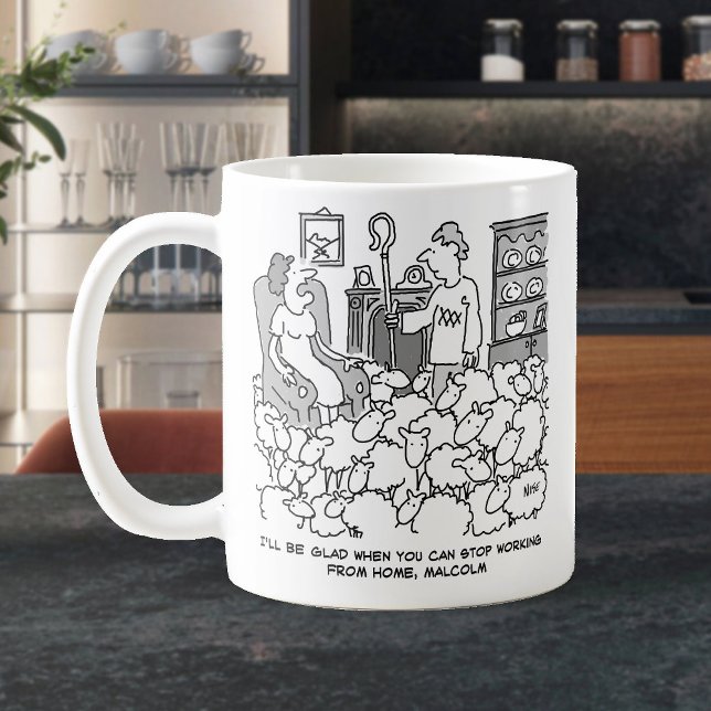 Mug Berger Travaille de chez lui avec son mouton (Créateur téléchargé)