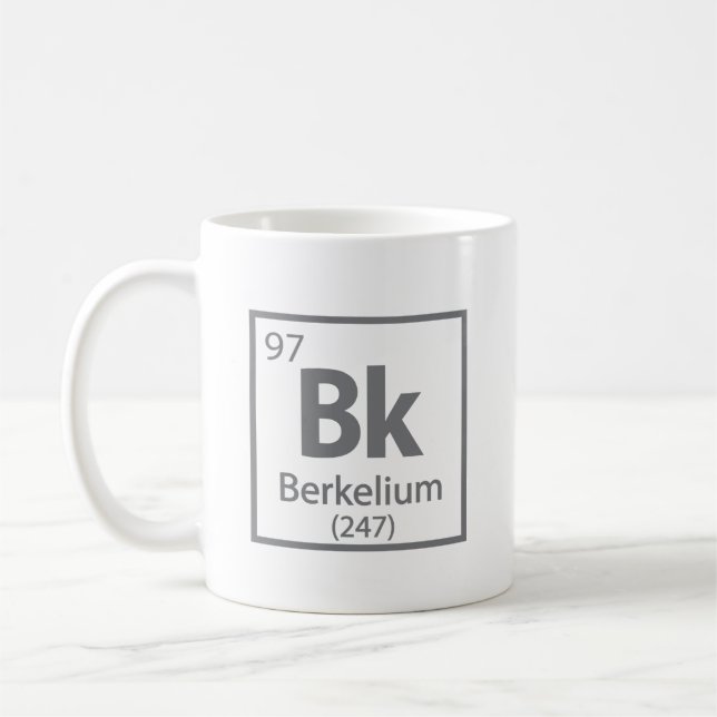 Mug Berkelium - Berkeley Science - Tableau périodique (Gauche)
