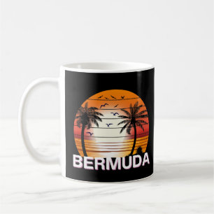 Mug Bermudes Palmiers Vintages Plage d'été
