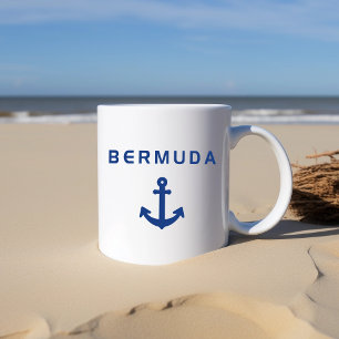 Mug Bermudes Vieille Ancre pour la voile couleur clair