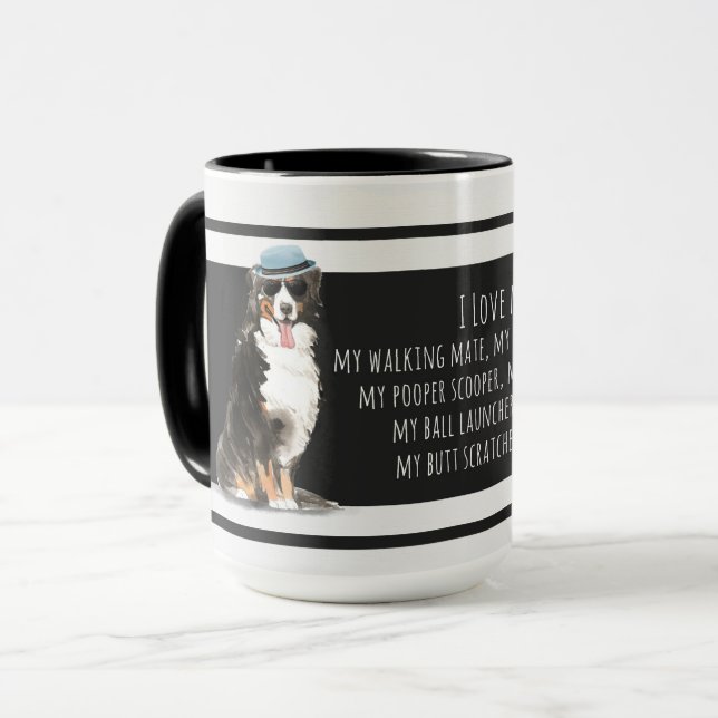 Mug Bernese Mountain Dog Aimez mon père Amoureux des c (Devant gauche)
