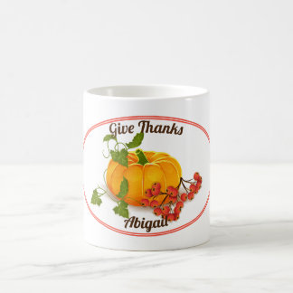 Mug Berries citrouilles et feuilles verts tombent Than