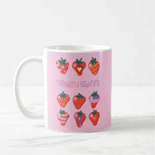Mug Berry Fond of You Illustrated Strawberry