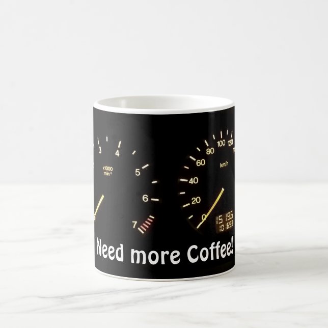 Mug Besoin de plus de café - réservoir est vide! (Centre)