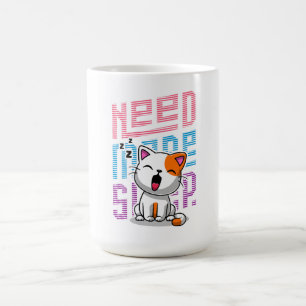 Mug Besoin de plus de sommeil Funny Cat expression d