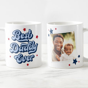 Mug Best daddy ever papa fête des pères photo bleu rou