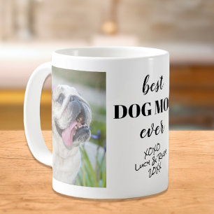 Mug Best Dog Mama Ever Personalized Photos de Names