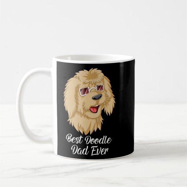 Mug Best Doodle papa Ever Goldendoodle Pour père pères (Gauche)