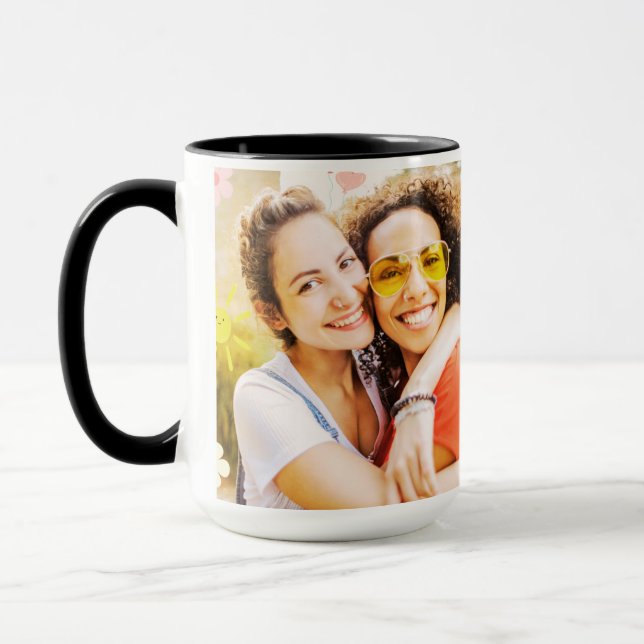 Mug Best Friends Photo Girls Girls Girls enfance (Gauche)