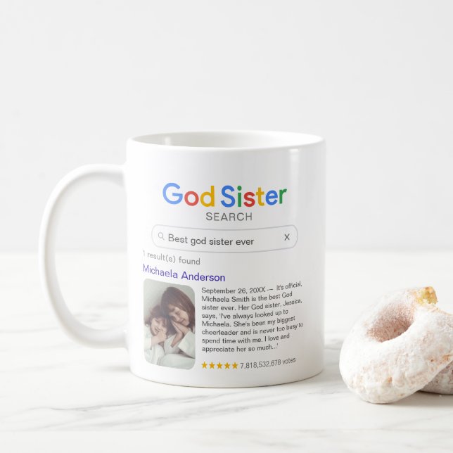 Mug Best God Sister Ever Résultats de recherche Photo  (Avec donut)