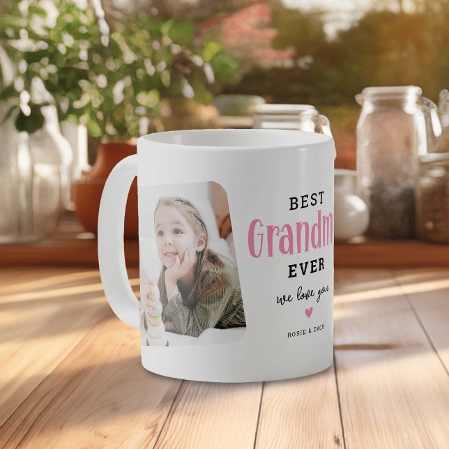 Mug Best GRANDMA Ever 2 photo mignon cadeau cadeau (Créateur téléchargé)