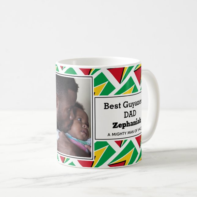 Mug BEST GUYANESE Drapeau DAD Guyanais Photo personnal (Devant droit)