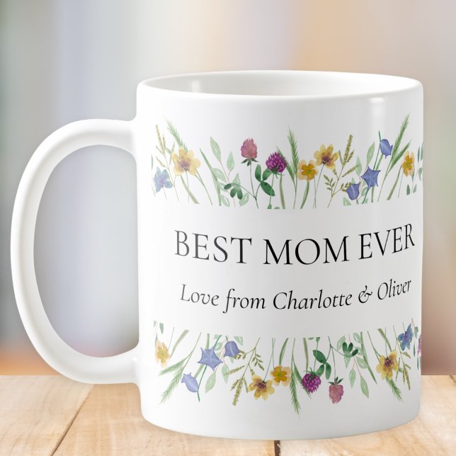 Mug Best Mom Ever Floral Mother's Day  (Créateur téléchargé)