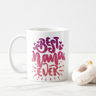 MUG BEST NANA JAMAIS PARTIES SCINTILLANT TYPOGRAPHIE P