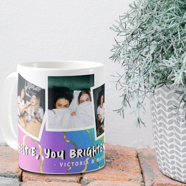 Mug Bestie 'You Brighup My Life' Rainbow Photo (Créateur téléchargé)