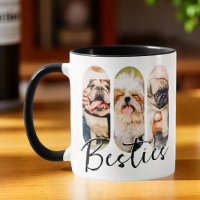 Besties Animal simple moderne Jouer Trois photos