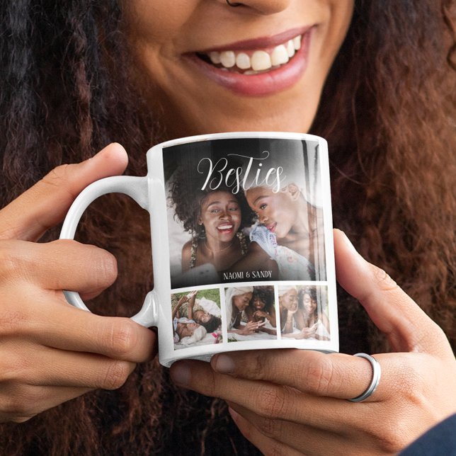 Mug Besties Customisé Photo Collage (Créateur téléchargé)