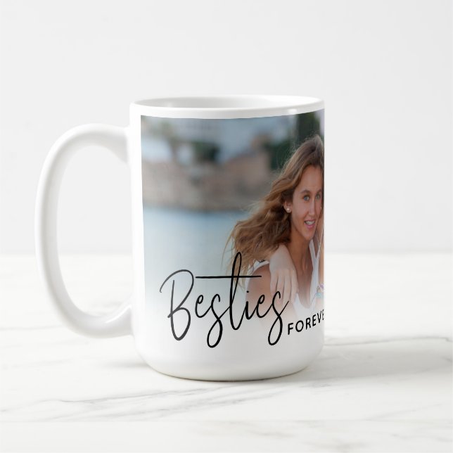 Mug Besties Meilleurs amis pour toujours photo horizon (Gauche)